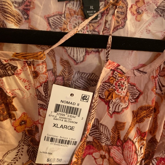 COPY - Brand New with tags Boho paisley print blouse with working boatneck tie. - Picture 3 of 5